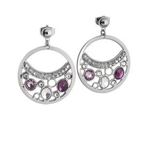 Boccadamo Italy  HAREM Earrings with Round Swarovski Crystals Pendant